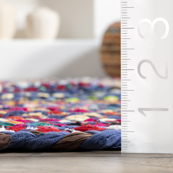 August Grove® Crepuscolo Handmade Cotton Purple/Blue Rug & Reviews Wayfair